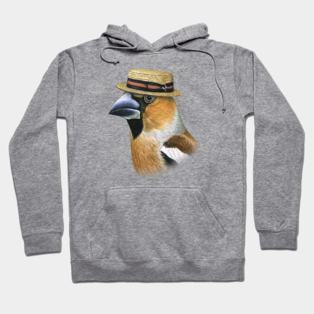 Hawfinch Hoodie by Mikhail Vedernikov